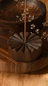 Porte-encens minimaliste en bois pour la maison et le bureau, diffuseur aromatique, cadeau, décoration d'intérieur, aromathérapie - Product Image 4