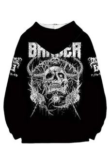 Vintage Hip Hop Street para hombre Halloween polar bordado con capucha de algodón con cremallera completa Us personalizado algodón térmico poliéster hombres - Product Image 3
