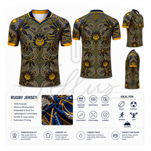 Camiseta de Rugby Sublimada de Alta Calidad, Personalizada, para Hombre, OEM, Profesional, Transpirable, de Secado Rápido, Manga Corta, Antibacteriana - Product Image 6