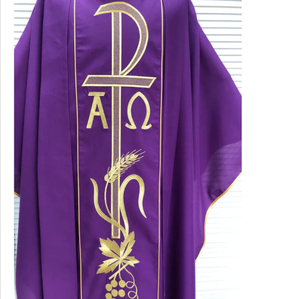 Vêtements liturgiques unisexes : Chasuble imprimée, Étole, Robe de prêtre chrétien, Soutanes longues, Costume de clergé d'Halloween, Vêtement de prière respirant à enfiler - Product Image 6