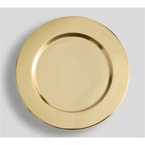 Artisan Brass Charger Plate Premium Dining Setting Base for Luxury Wedding Restaurant Hotel Reception Table Decor - Product Image 1