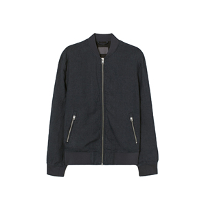 Chaqueta Bomber de Invierno de Diseño Personalizado en Color Negro Liso, Chaqueta Bomber Extra Grande de Alta Calidad con Cuello Alto y Tejido Ligero - Product Image 1