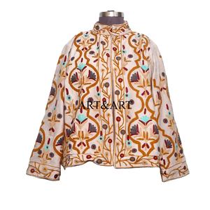 Chaqueta de Mujer Unisex de Alta Calidad, Nuevo Diseño, Terciopelo Suzani Bordado, Ecológico, 100% Algodón, Estilo Boho Hippie Indio - Product Image 6