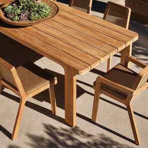 Mesa rectangular de madera en oferta, estilo moderno y sencillo, adecuada para restaurantes al aire libre, duradera. - Product Image 6