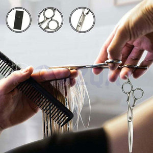 กรรไกรตัดผมมืออาชีพ สแตนเลส ใบมีดคม พร้อมซองหนัง สำหรับร้านทำผม - Product Image 6