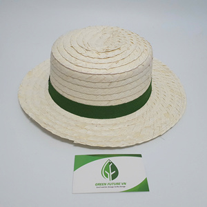 Classic Unisex Straw Boater <b>Hat</b> Vintage Flat Top Beach <b>Sun</b> Straw <b>Hat</b> for <b>Men</b> Women Wholesale - Product Image 3