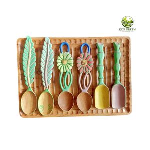 Juego de Cucharas de Madera Roja Hechas a Mano Directamente de Fábrica, Cucharas de Madera Personalizadas OEM ODM, Utensilios de Cocina Naturales, Venta al Por Mayor para Exportación - Product Image 1