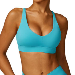 Soutien-gorge de sport pour femme en promotion – Haute qualité, extensible dans 4 directions, respirant, écologique, élasticité moyenne, XS personnalisable à l'avant - Product Image 2