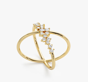 Elegante Anillo de Diamantes de Laboratorio Vintage con Certificado IGI, Chapado en Oro, Corte Brillante, Diamantes Rellenos, Joyería Fina para Mujer, Anillo de Compromiso y Boda - Product Image 1