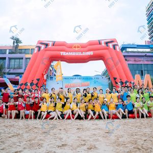 Arche gonflable en forme de M de plus de 3,6 m pour team building, impression UV, pompe à air électrique, pour l'extérieur - Product Image 6