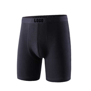 Calzoncillos bóxer para hombre, negros, de punto, de cintura media, con diseño de logotipo, calzoncillos bóxer con logotipo personalizado para hombre - Product Image 3