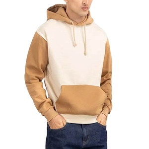 เสื้อสเวตเตอร์ขนแกะแบบสวมหัวของผู้ชายเสื้อสเวตเตอร์บล็อกสีมีเชือกผูก - Product Image 1