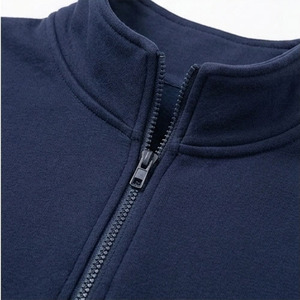 Custom Logo Front Men's Fleece Quarter Zip Pullover Sweatshirt Casual <b>Mock</b> <b>Neck</b> Long Sleeve Solid Color Winter Warm <b>Tops</b> - Product Image 2