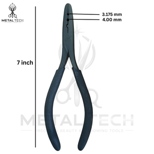 Pince de retrait d'extensions capillaires noire mate antidérapante à prise souple, multi-cannelures, pour micro-anneaux, outil de salon, directement de l'usine - Product Image 6
