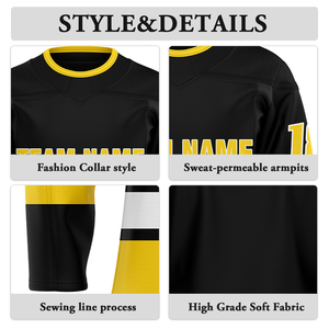 Uniforme de Hockey sobre Hielo Sublimado Personalizado OEM, Fabricante Mayorista, Ropa Deportiva Transpirable de Manga Larga con Malla Cosida - Product Image 5
