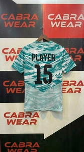 Maillot de football unisexe à manches courtes et col rond, imprimé vague sublimé, en polyester anti-humidité, personnalisable avec le nom de l'équipe, vêtement d'été - Product Image 3