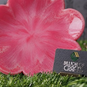 <b>Pink</b> Resin Flower <b>Bowl</b> Decorative Serving <b>Bowl</b> for Home Tabletop Kitchen Decor - Product Image 3