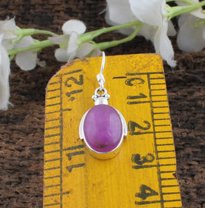 Boucles d'oreilles pendantes en jade violet naturel, argent sterling 925, bijoux de luxe en pierres précieuses pour les occasions de mariage et de fête - Product Image 6