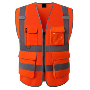 Veste de sécurité imperméable à haute visibilité, classe 1 ANSI, classe 2 EN ISO 20471, réfléchissante, réglable, avec LED clignotante, personnalisable, vente en promotion - Product Image 1