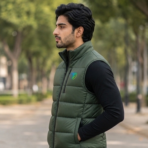 <b>Men</b> <b>Thermal</b> Puffer Vest Lightweight Quilted Material Warm Insulation Water Resistant Fabric Full Zip Closure Outdoor Sportswear - Product Image 6