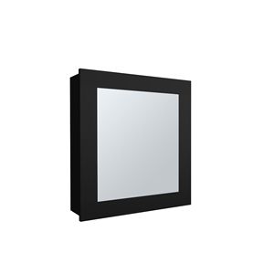 Armadietto per medicinali Payson in melamina nera con specchio incluso per mobili da bagno - Product Image 3