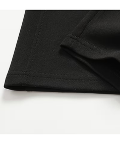 Men's Black Hooded Sweatshirt Set Color Blocking Casual Winter Wear Breathable Polyester Cotton French Terry Knitted Fabric - Product Image 5