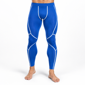 Les leggings de compression pour hommes offrent un ajustement de soutien, un confort extensible et une mobilité flexible pour l'entraînement physique et les activités sportives. - Product Image 1