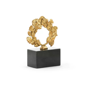 Escultura Circular Abstracta de Aluminio Dorado para Dormitorio, Base de Mármol, Estatua Decorativa Moderna para Mesa de Oficina u Hogar - Product Image 5