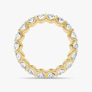 Anillo de Eternidad Ovalado con Diamantes Cultivados en Laboratorio y Engaste Clásico de Puntas - Product Image 3