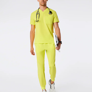 Conjunto de Uniformes Médicos Unisex para Hospital, Material Spandex, Manga Corta, Estilo Jogger - Product Image 1