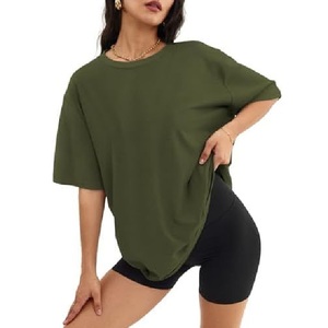 T-shirt de sport pour femme grande taille à col rond en maille 100% coton à manches courtes pour le yoga, la remise en forme, la course à pied, printemps-été, export BD - Product Image 6