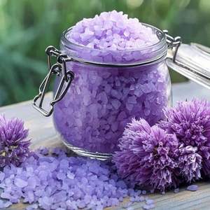 Exfoliante Corporal de Sal del Himalaya con Lavanda de Lujo Nature Touch, Cristales de Baño con Aceite Aromático, Bolsa Ecológica Reutilizable, Sensación Fresca - Product Image 2