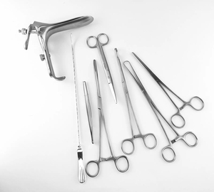 Juego de Instrumentos Quirúrgicos de Acero Inoxidable con Certificación CE, Kit de Instrumentos Ginecológicos Manuales para Inserción, Extracción e Implante de DIU, Estériles - Product Image 1