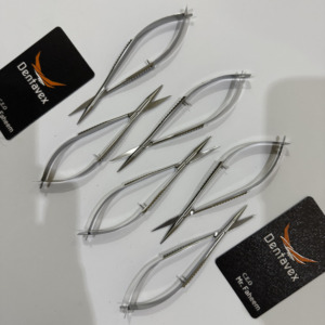 Professional Manicure Scissors Stainless Steel Cuticle Tool Straight Curved Tip Nail Care & Synthetic Hair Trimming Dentavex - Product Image 4