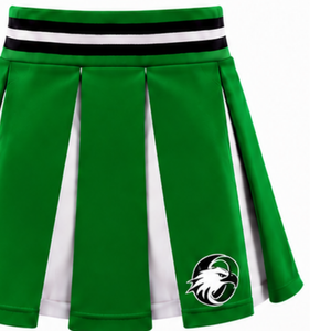 Kelly Green Pleated Cheerleading Skirt for Women High Waist Athletic Team Uniform Dance Performance Training Competition - Product Image 3