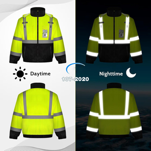 Premium Fabric <b>Winter</b> Safety Jacket Insulated Reflective Safety Uniform High Quality Supplier - Product Image 4