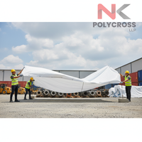 Bâche de protection pliable et portable multicouche pour couvertures temporaires, chantiers de construction, applications agricoles et extérieures