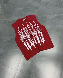 Camiseta sin mangas de algodón extragrande personalizada para hombre, con estampado gráfico, estilo urbano, camiseta muscular, chaleco informal para gimnasio, OEM ODM - Product Image 1