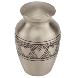 Urnes de souvenir de bande gravée de coeur en métal fournitures funéraires de haute qualité utilisation de columbarium - Product Image 4