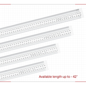 AGS AccuScale ไม้บรรทัดอะคริลิกแบบติดด้วยตนเองสำหรับงานอุตสาหกรรม ไม้บรรทัดวัดความแม่นยำสำหรับเครื่องจักร มีความยาวให้เลือกถึง 42 นิ้ว - Product Image 1