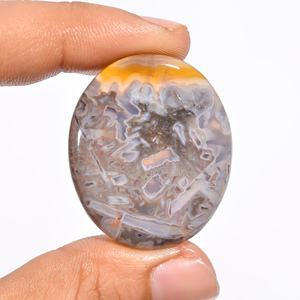 FAIJAN GEMS - Cabujón de Ágata Natural en Forma de Barra, Pulido, Piedra Preciosa Suelta Certificada, Formas Mixtas para Joyería, Colgantes y Pulseras - Product Image 2