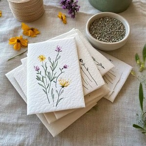 <b>Handmade</b> Birthday Card Recycled <b>Paper</b> Custom Greeting Card Natural <b>Paper</b> Eco Gift Card Collection Stylish Design Sustainable - Product Image 1