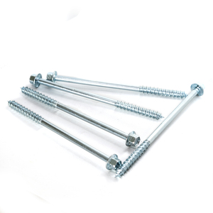 Class 4.8 6.8 Zinc Plated Carbon Steel Hex Head Partial Thread Lag <b>Screws</b> M6-M12 Metric/Inch DIN/ANSI PDC Model 13 Wood - Product Image 5