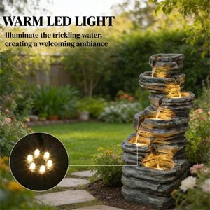 Fuente de Jardín Gris Estilo Cascada - Product Image 3