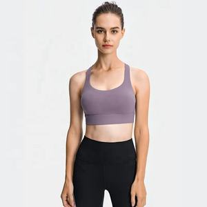 Sangle réglable avec logo personnalisé pour femmes, soutien-gorge de sport de tennis en plein air, impact moyen antichoc, fitness, sport, soutien-gorge doux - Product Image 4