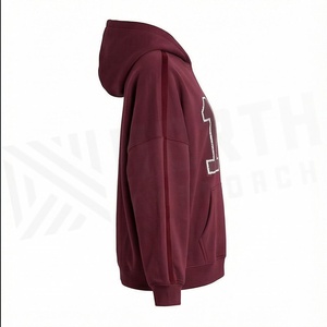 Hoodies à épaules tombantes pour femmes – Vente en gros, prix bas, haute qualité, coupe oversize, manches tombantes, hauts à capuche épais pour l'automne, OEM - Product Image 3