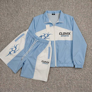 Conjunto de Chaqueta y Pantalones Cortavientos de Moda para Hombre, Traje Deportivo Ligero para Correr y Entrenar al Aire Libre, Cortavientos Deportivo Personalizado - Product Image 1