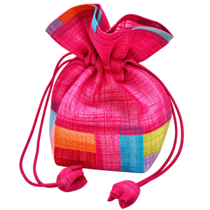 Sac cosmétique traditionnel coréen Saekdong, pochette à cordon Bokjumeoni, sac de rangement de beauté en patchwork, organisateur de voyage - Product Image 5