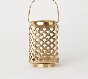 <b>Brass</b> <b>Lantern</b> Candle Holder Flameless Home Decoration Square Metal <b>Lantern</b> for Indoor Outdoor Use - Product Image 3