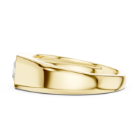 Bague en diamant de laboratoire taille brillant rond pour homme, plaqué or 10K 14K, alliance de luxe pour fiançailles et mariage, pierre synthétique certifiée IGI